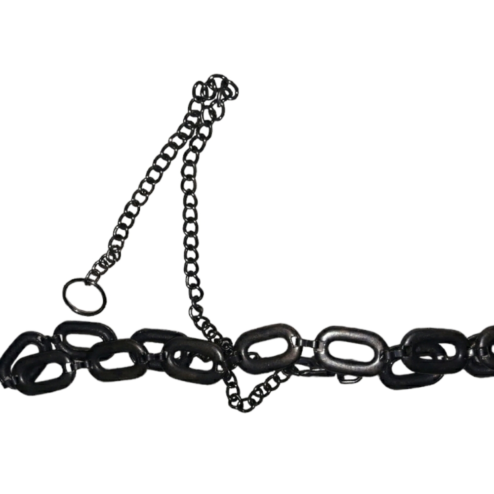 Vintage Gunmetal chain belt